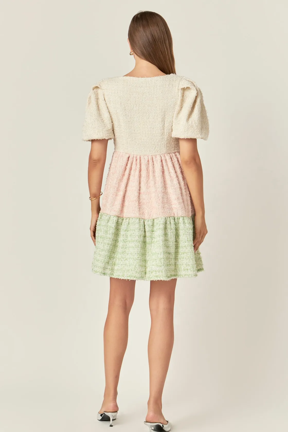 english_factory__color_bl_2-23.webp ENGLISH FACTORY Tweed Dresses | Tops*- Color Block Tweed Mini Dress MULTI