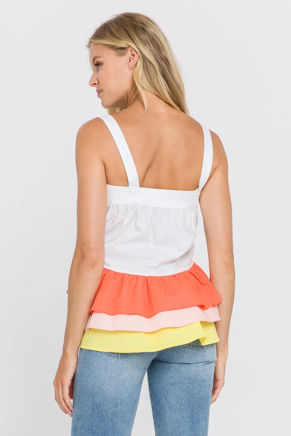 english_factory__color_bl_2-3.webp ENGLISH FACTORY Tops*- Color Block 3 Tiers Top MULTI