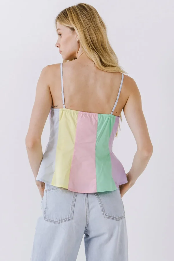 ENGLISH FACTORY Tops*- Color Block Cami Top MULTI