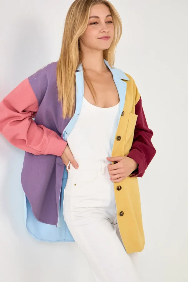 ENGLISH FACTORY Jackets & Coats | Tops*- Color Block Shirts Jacket MULTI