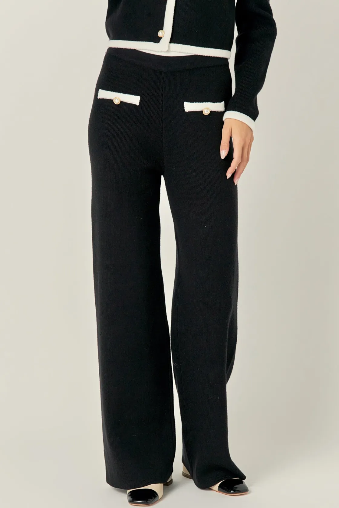 english_factory__color_bl_3-15.webp ENGLISH FACTORY Matching Sets | Pants*- Color Block Pants BLACK/WHITE