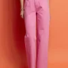 ENGLISH FACTORY Denim | Tops*- Color Full Length Wide Leg Jean