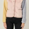 ENGLISH FACTORY Jackets & Coats | Tops*- Colorblock Faux Fur Jacket MULTI