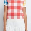 ENGLISH FACTORY Sweaters & Knits*- Colorblock Check Knit Top MULTI