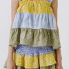 ENGLISH FACTORY Tops*- Colorblock Paisley Top MULTI