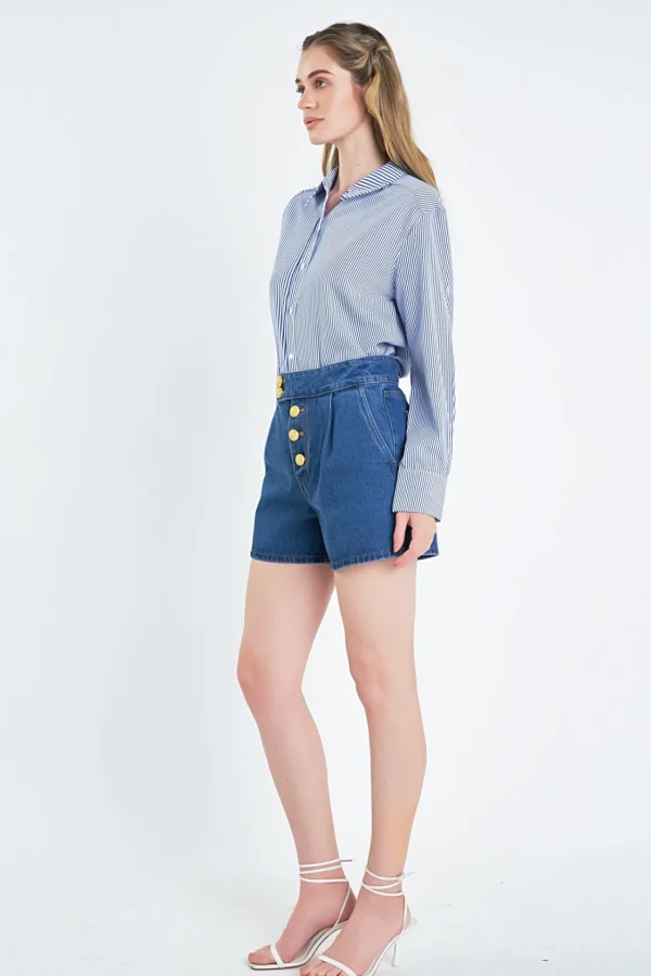 ENGLISH FACTORY Shirts & Blouses | Tops*- Colorblock Stripe Cotton Shirt