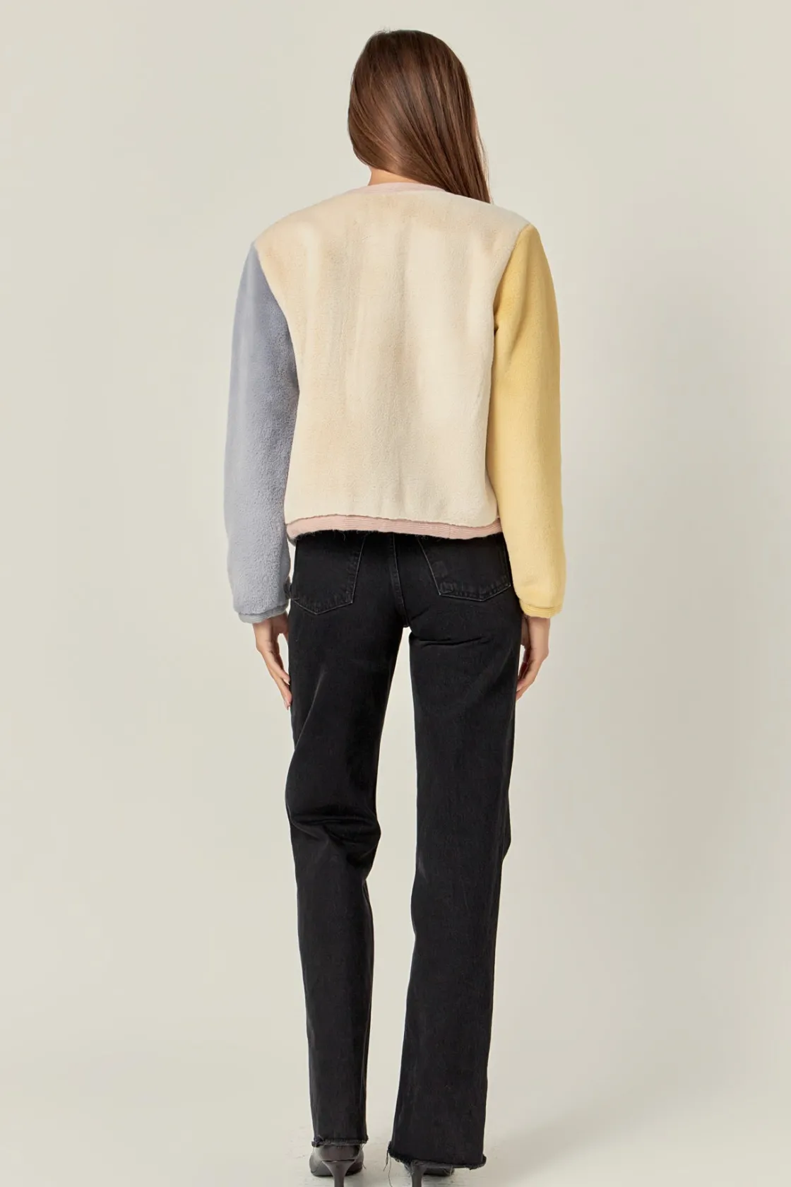 english_factory__colorblo_2-10.webp ENGLISH FACTORY Jackets & Coats | Tops*- Colorblock Faux Fur Jacket MULTI
