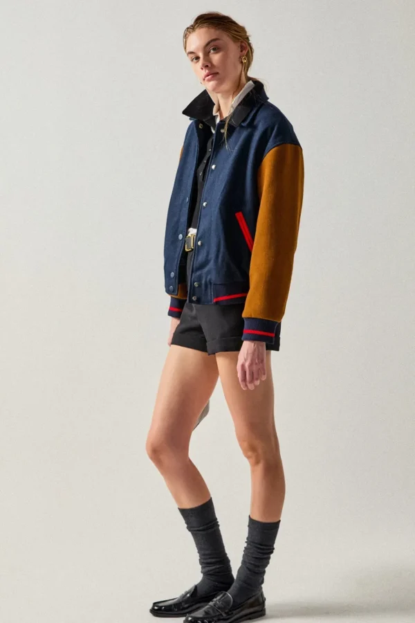 ENGLISH FACTORY Jackets & Coats | Tops*- Colorblock Bomber Jacket NAVYMULTI