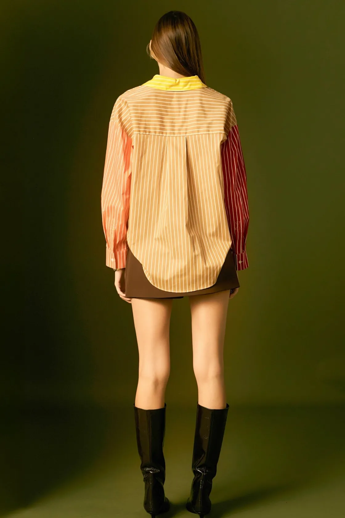 english_factory__colorblo_2-7.webp ENGLISH FACTORY Shirts & Blouses | Tops*- Colorblock Detail Shirt MULTI
