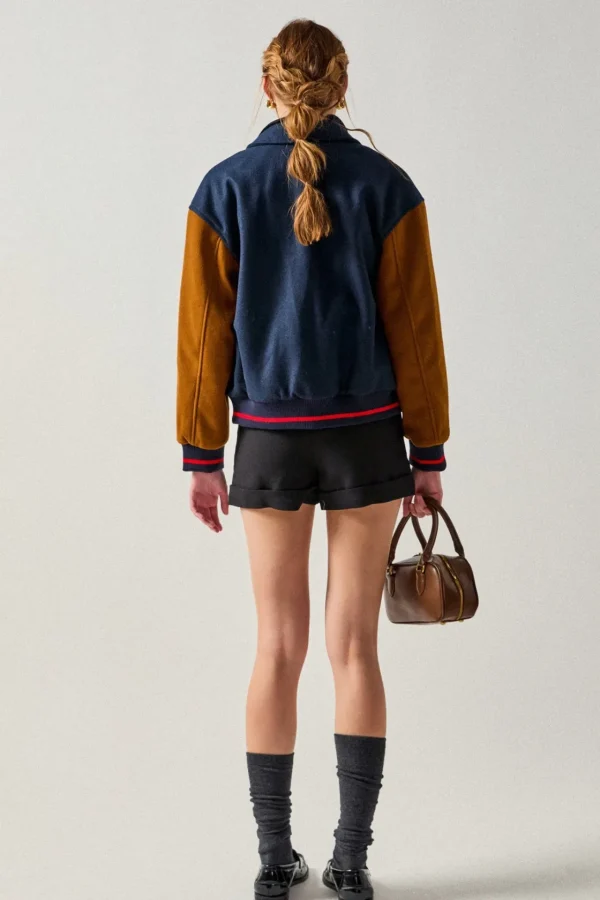 ENGLISH FACTORY Jackets & Coats | Tops*- Colorblock Bomber Jacket NAVYMULTI