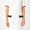 ENGLISH FACTORY Tweed Dresses | Matching Sets*- Contrast Accent Shift Pocket Mini Dress IVORY