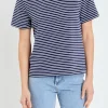 ENGLISH FACTORY Tops*- Contrast Rib Stripe T-shirt