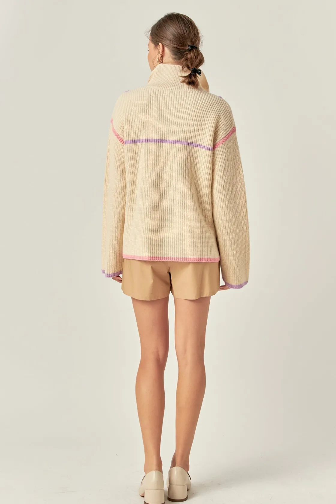 english_factory__contrast_2-14.webp ENGLISH FACTORY Sweaters & Knits | Tops*- Contrast Piping Quarter-Zip Sweater