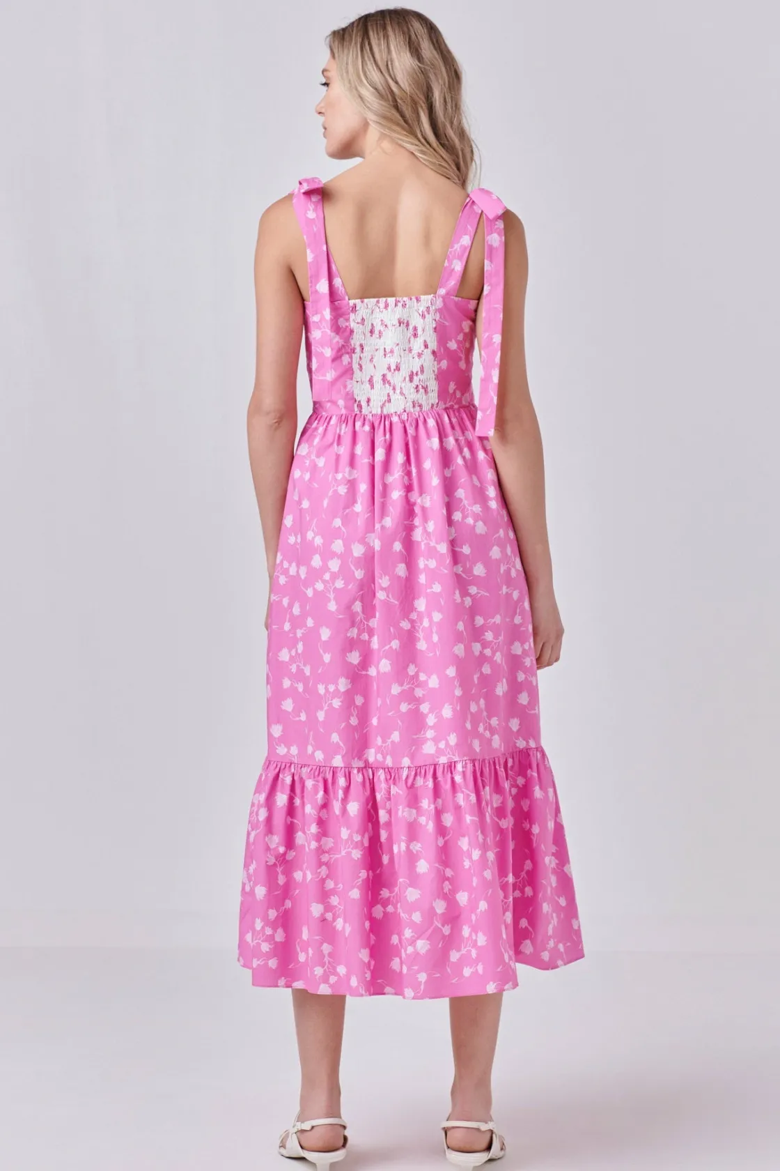 english_factory__contrast_2-18.webp ENGLISH FACTORY Floral Dresses*- Contrast Floral Maxi Dress PINK/WHITE