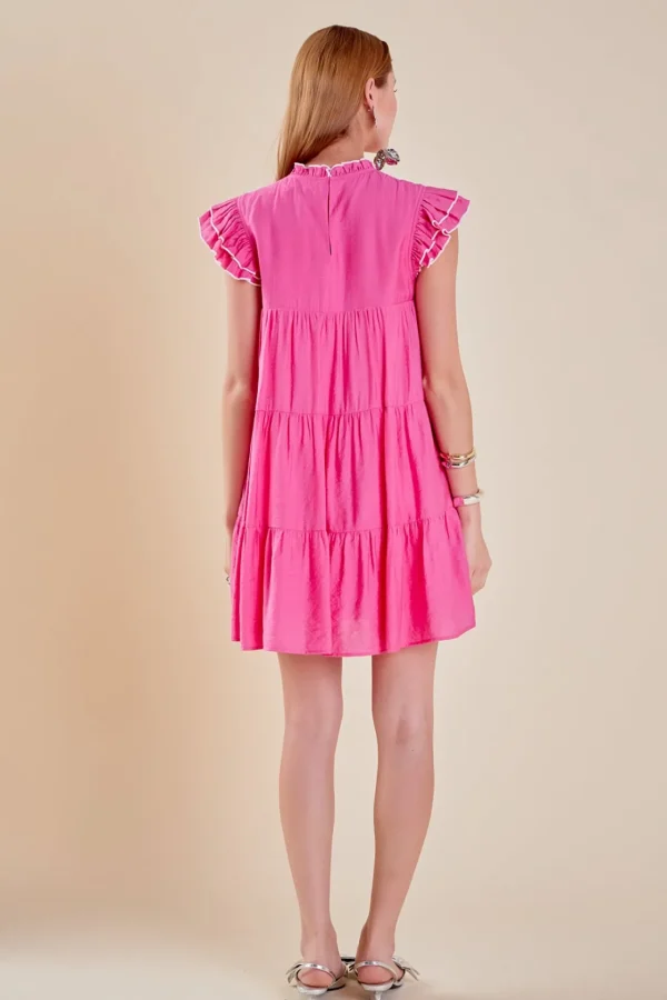 ENGLISH FACTORY Tops*- Contrast Merrow Babydoll Dress