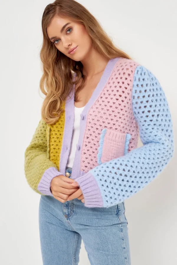 ENGLISH FACTORY Sweaters & Knits | Tops*- Contrast Detail Cardigan MULTI