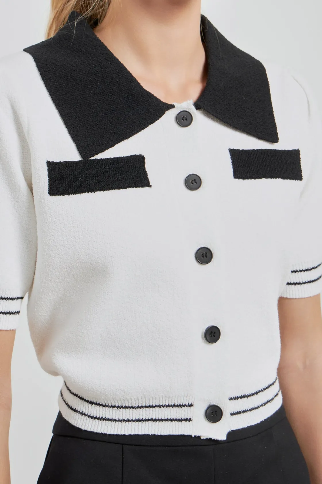 english_factory__contrast_5-3.webp ENGLISH FACTORY Sweaters & Knits | Tops*- Contrast Cardigan