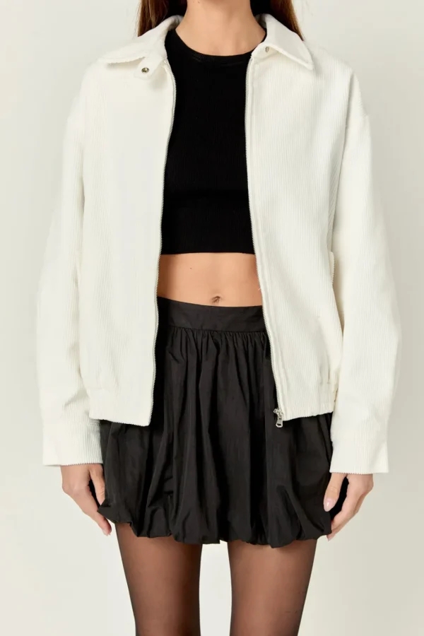ENGLISH FACTORY Matching Sets | Jackets & Coats*- Corduroy Jacket OFFWHITE