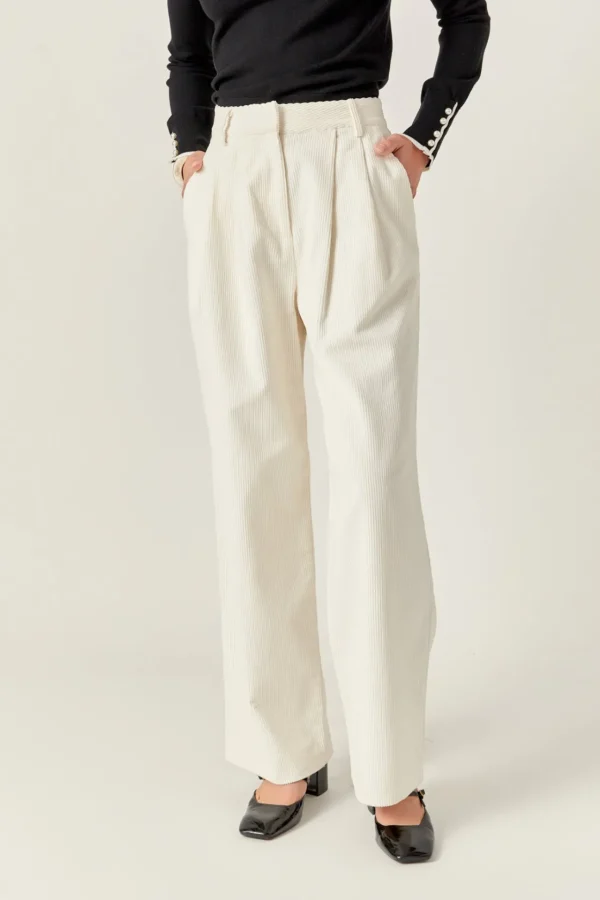 ENGLISH FACTORY Matching Sets | Pants*- Corduroy Wide Pants OFFWHITE