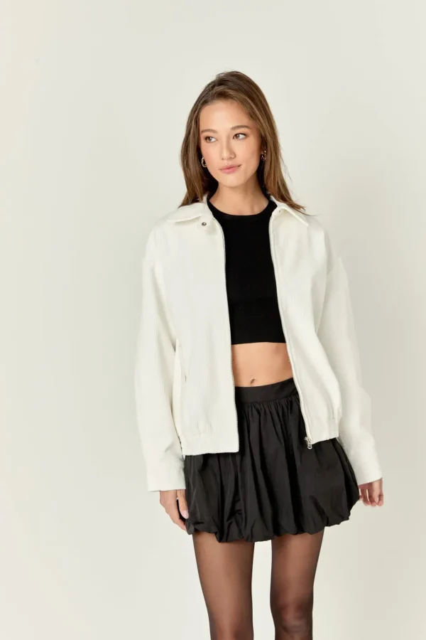 ENGLISH FACTORY Matching Sets | Jackets & Coats*- Corduroy Jacket OFFWHITE