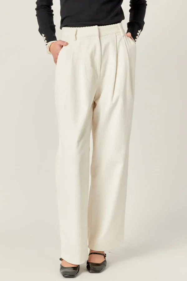 ENGLISH FACTORY Matching Sets | Pants*- Corduroy Wide Pants OFFWHITE