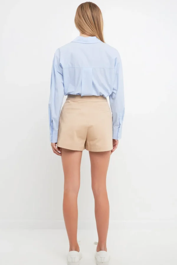 ENGLISH FACTORY Shorts & Skorts | Tops*- Cotton Shorts BEIGE