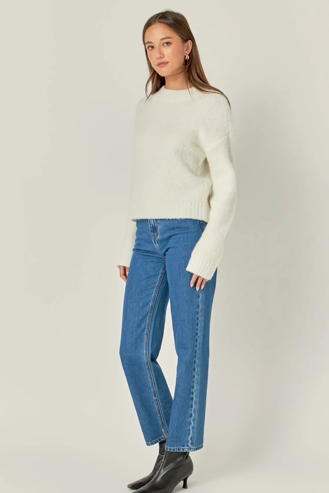 english_factory__cozy_rou_26.webp ENGLISH FACTORY Sweaters & Knits | Tops*- Cozy Roundneck Sweater