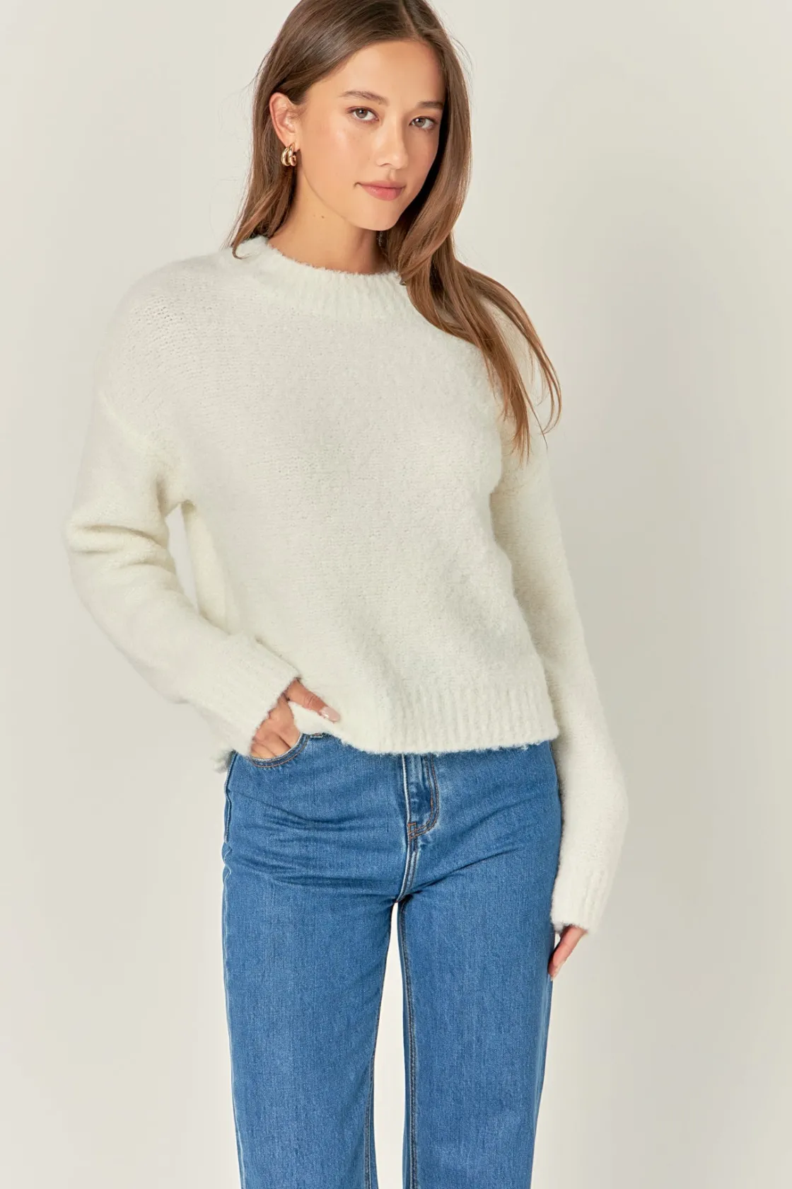 english_factory__cozy_rou_28.webp ENGLISH FACTORY Sweaters & Knits | Tops*- Cozy Roundneck Sweater