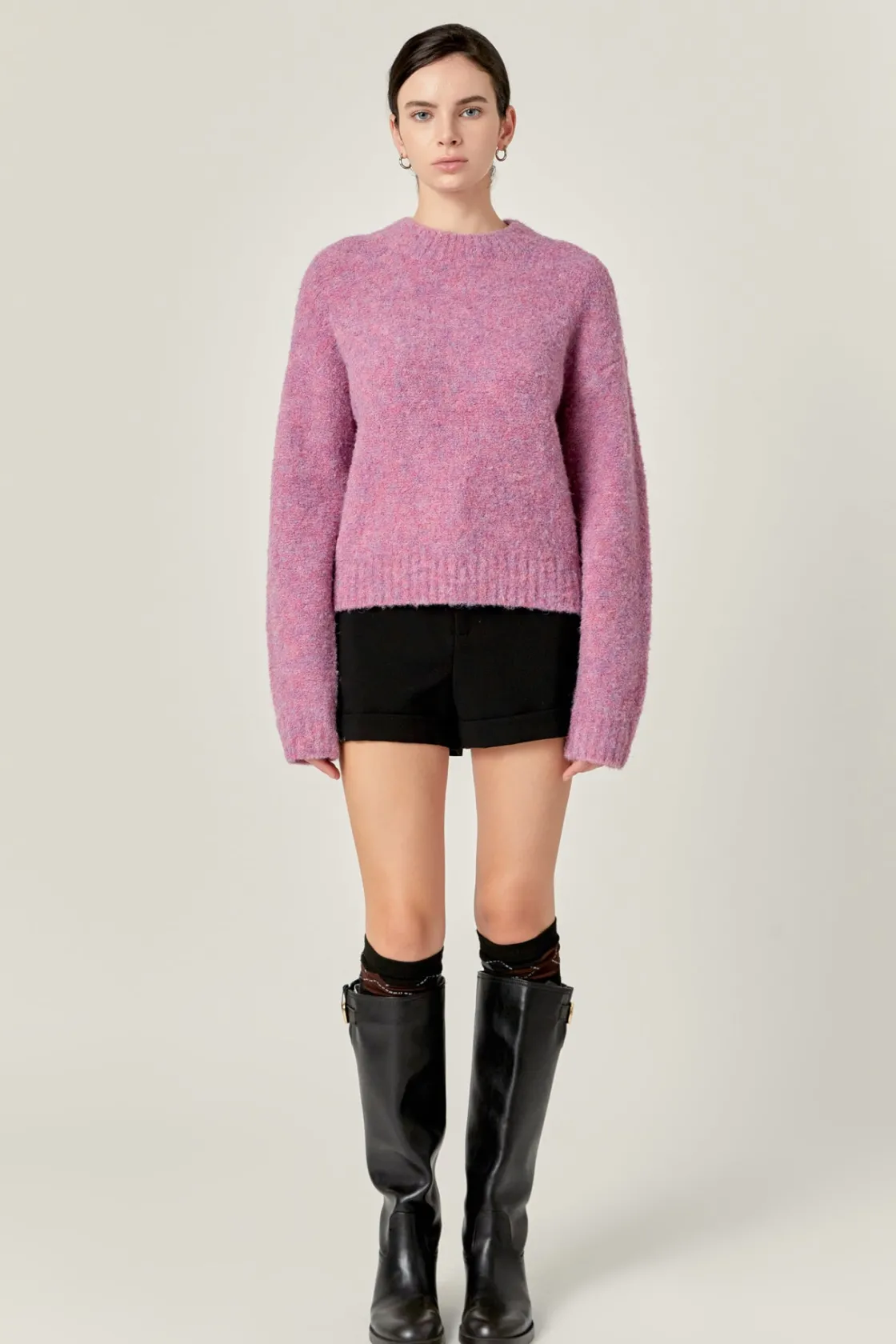 english_factory__cozy_rou_4-1.webp ENGLISH FACTORY Sweaters & Knits | Tops*- Cozy Roundneck Sweater