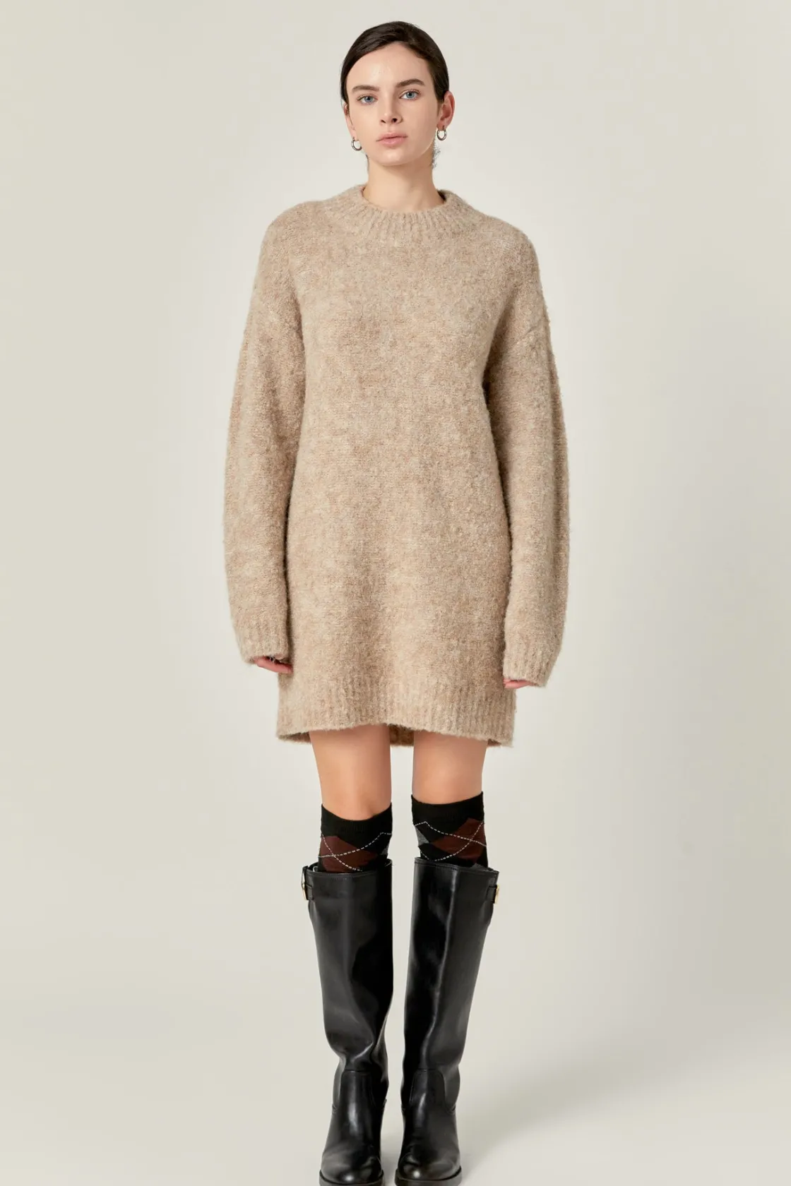 english_factory__cozy_rou_4.webp ENGLISH FACTORY Sweaters & Knits | Tops*- Cozy Round Sweater Dress