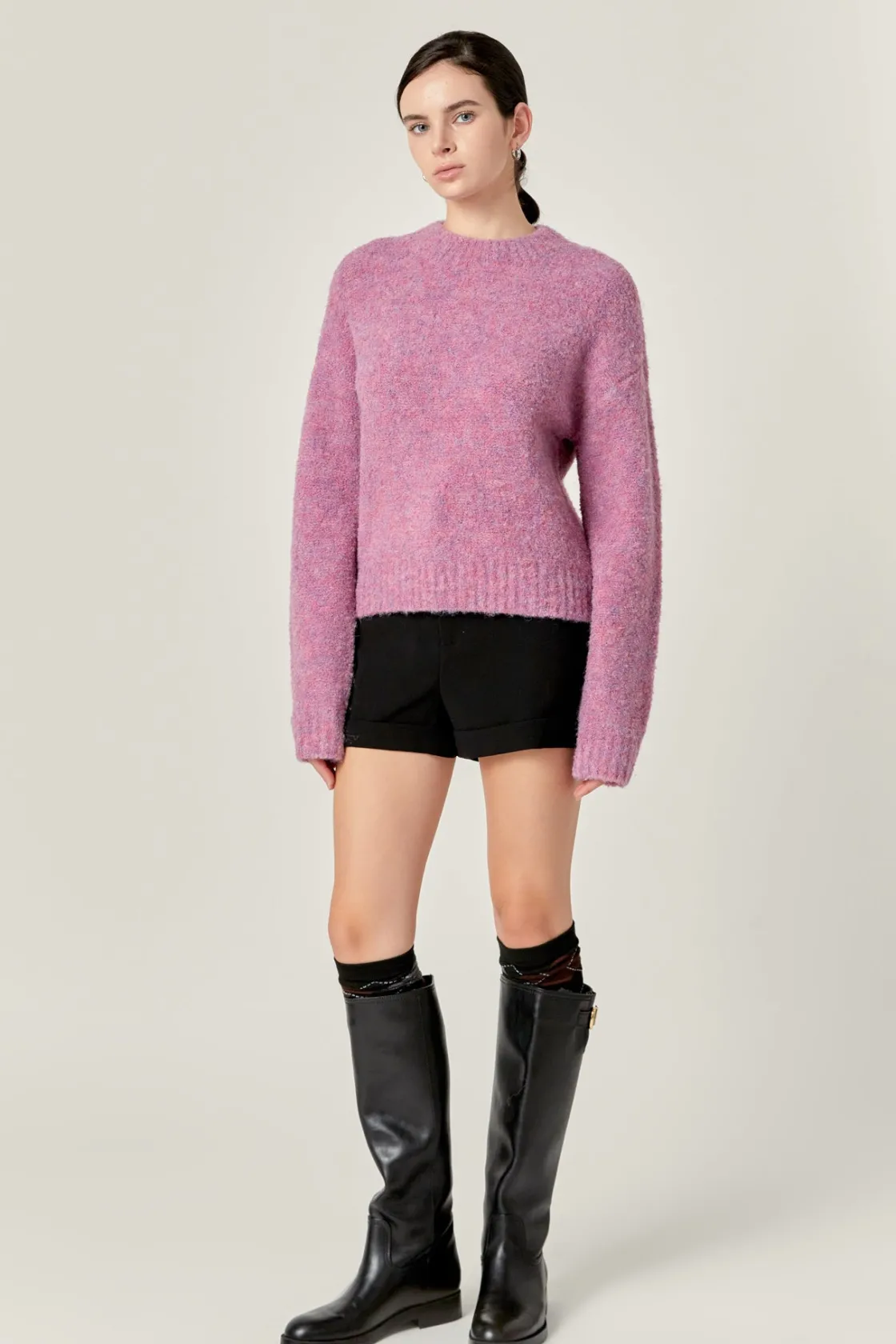 english_factory__cozy_rou_6-1.webp ENGLISH FACTORY Sweaters & Knits | Tops*- Cozy Roundneck Sweater