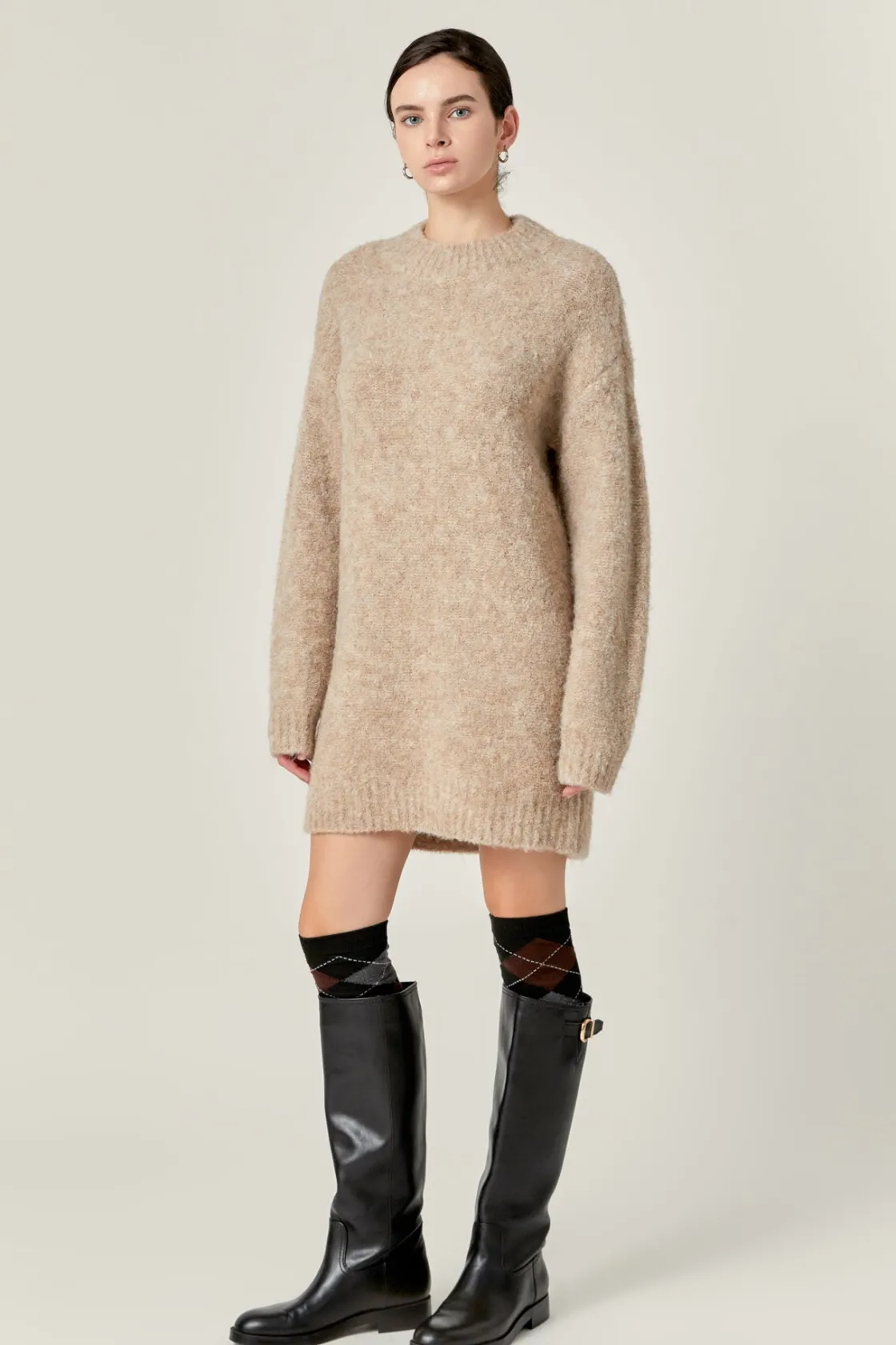 english_factory__cozy_rou_6.webp ENGLISH FACTORY Sweaters & Knits | Tops*- Cozy Round Sweater Dress