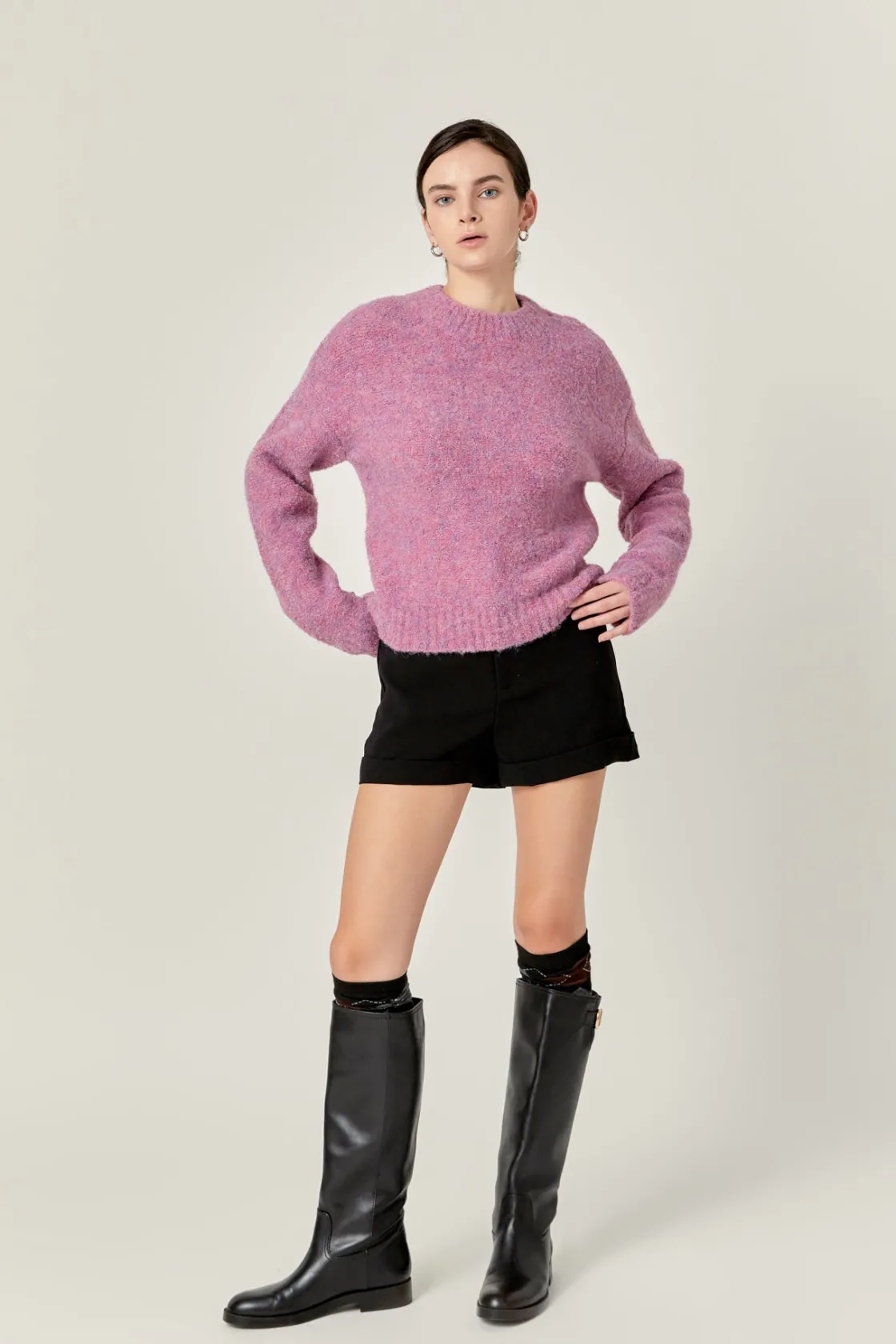 english_factory__cozy_rou_8-1.webp ENGLISH FACTORY Sweaters & Knits | Tops*- Cozy Roundneck Sweater