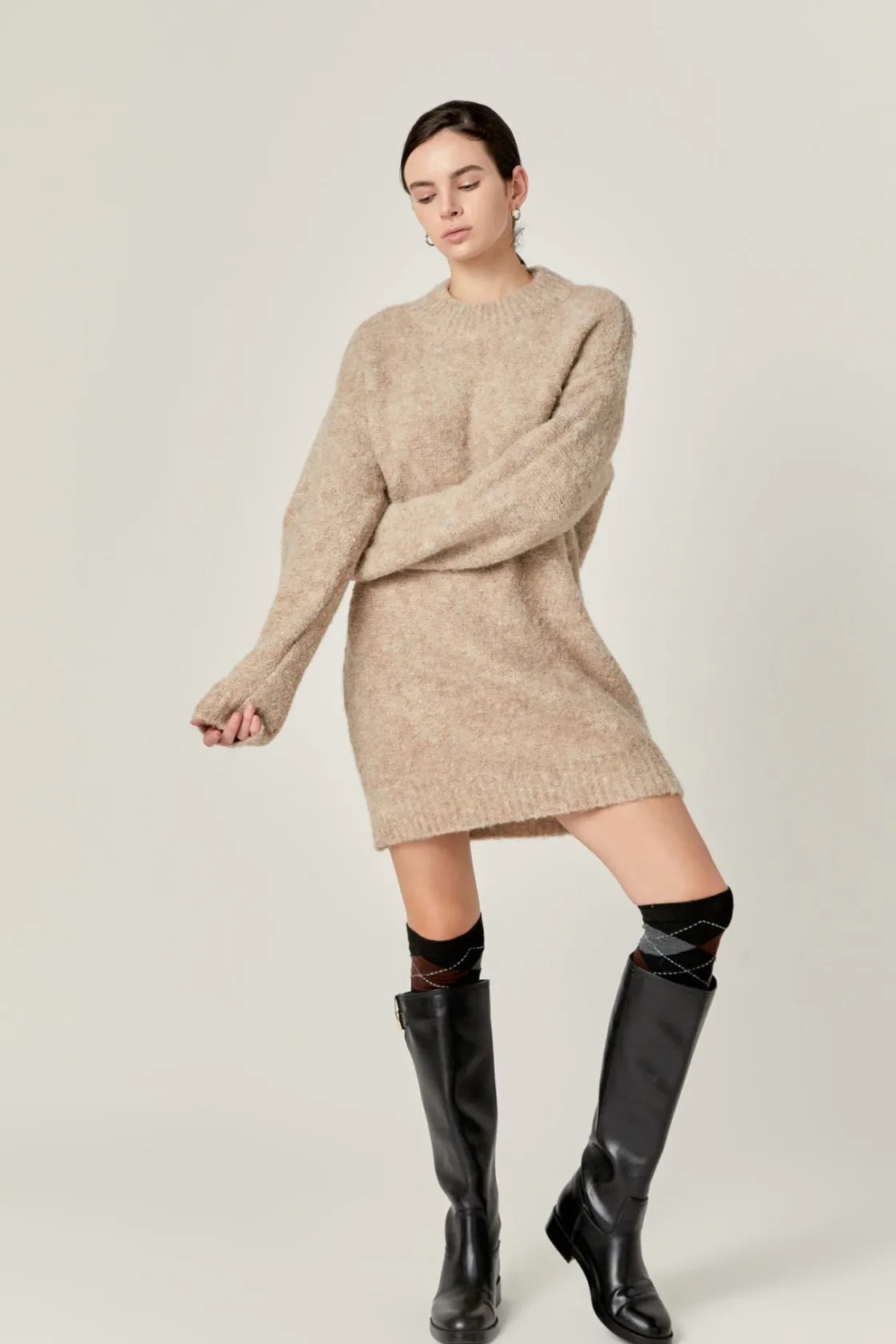 english_factory__cozy_rou_8.webp ENGLISH FACTORY Sweaters & Knits | Tops*- Cozy Round Sweater Dress