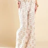 ENGLISH FACTORY Matching Sets | Pants*- Crochet Patchwork Pants BEIGEMULTI