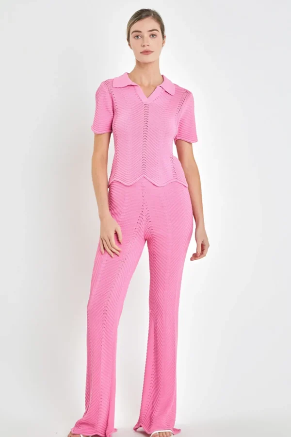 ENGLISH FACTORY Sweaters & Knits | Matching Sets*- Crochet Knit Pants