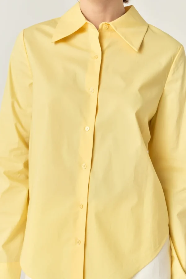 ENGLISH FACTORY Shirts & Blouses | Tops*- Cuff Sleeve Accent Collar Poplin Dress Shirt