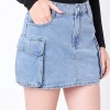 ENGLISH FACTORY Denim | Skirts*- Cargo Low Rise Mini Skirt DENIM