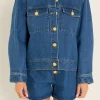 ENGLISH FACTORY Denim | Jackets & Coats*- Denim Jacket With Brass Buttons BLUE