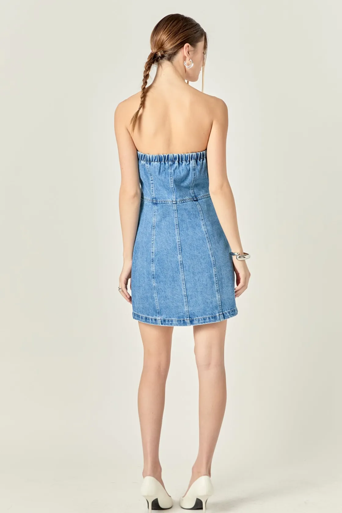 english_factory__denim_tu_3.webp ENGLISH FACTORY Denim | Matching Sets*- Denim Tube Mini Dress
