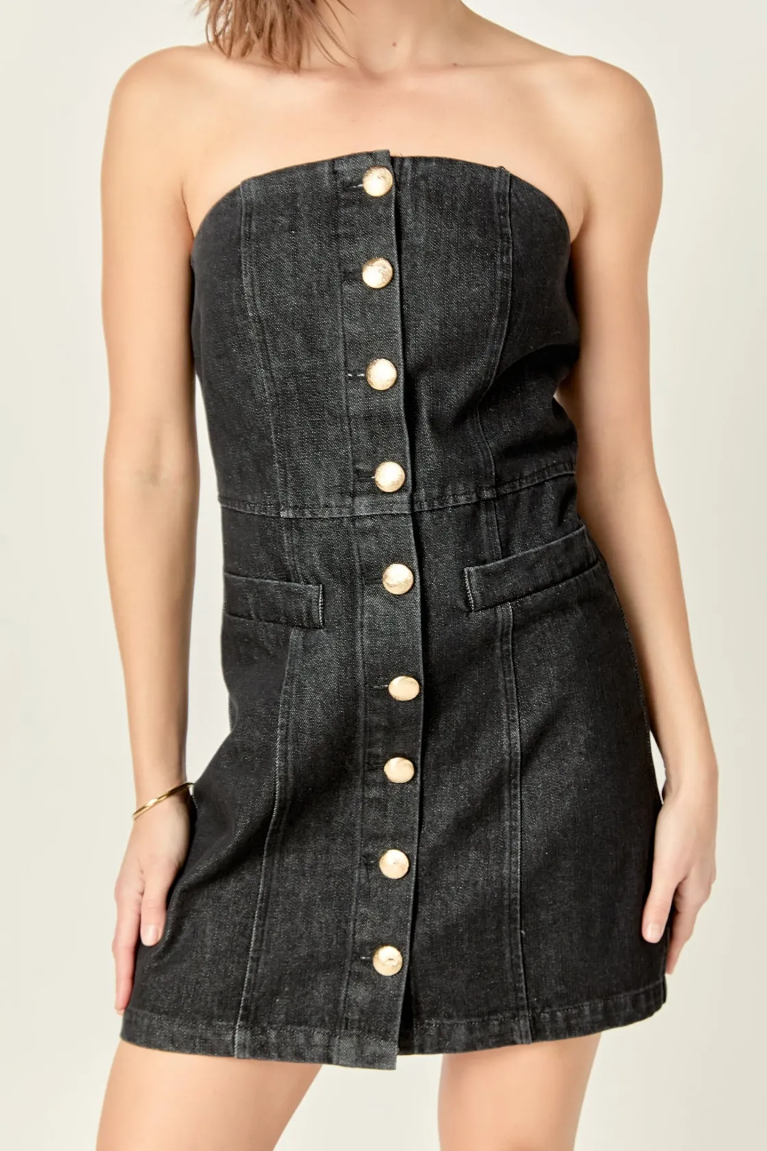 english_factory__denim_tu_5.webp ENGLISH FACTORY Denim | Matching Sets*- Denim Tube Mini Dress