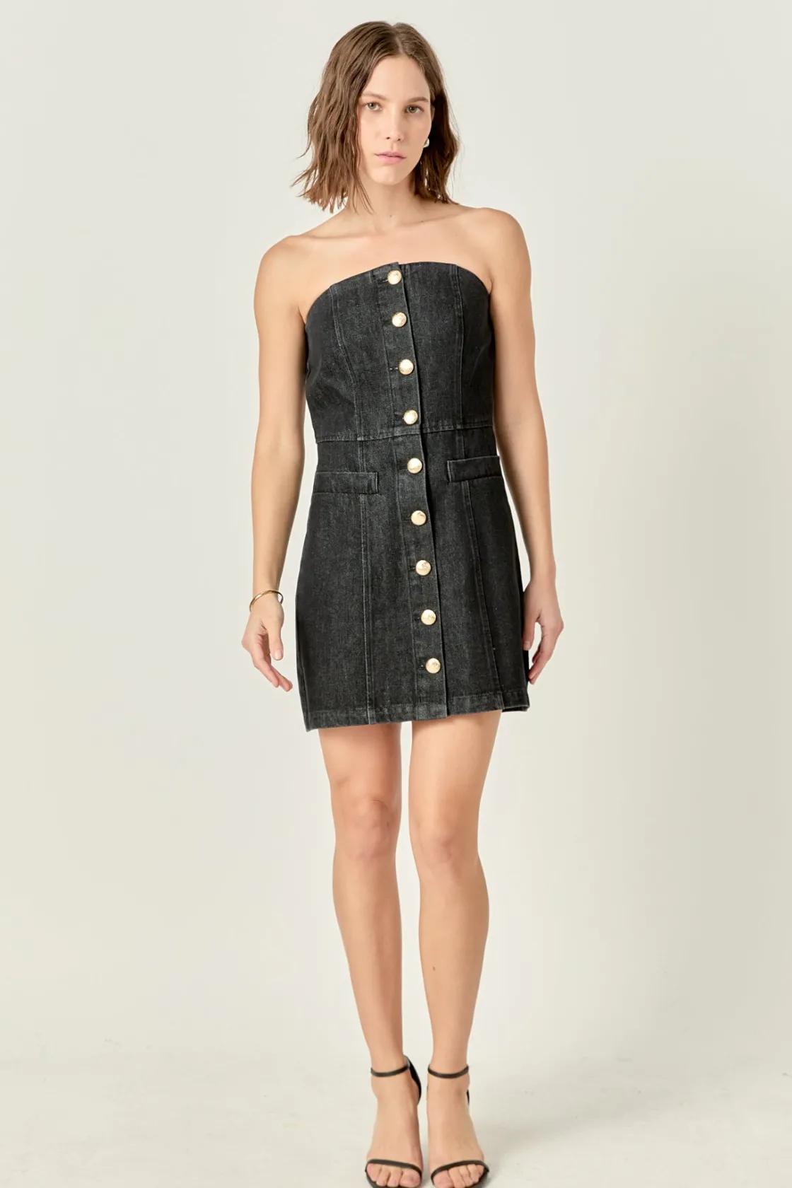 english_factory__denim_tu_6.webp ENGLISH FACTORY Denim | Matching Sets*- Denim Tube Mini Dress