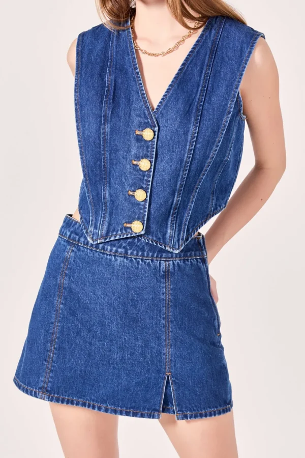 ENGLISH FACTORY Denim | Tops*- Denim Vest
