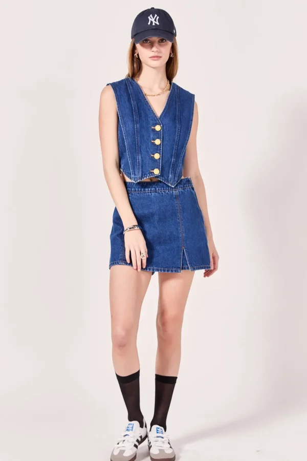 ENGLISH FACTORY Denim | Tops*- Denim Vest
