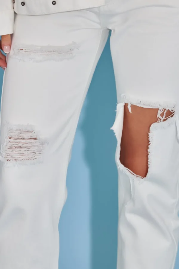 ENGLISH FACTORY Denim | Tops*- Destroyed Mom Jeans