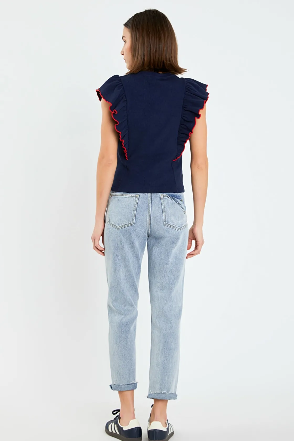 english_factory__destroye_2.webp ENGLISH FACTORY Denim | Tops*- Destroyed Mom Jeans