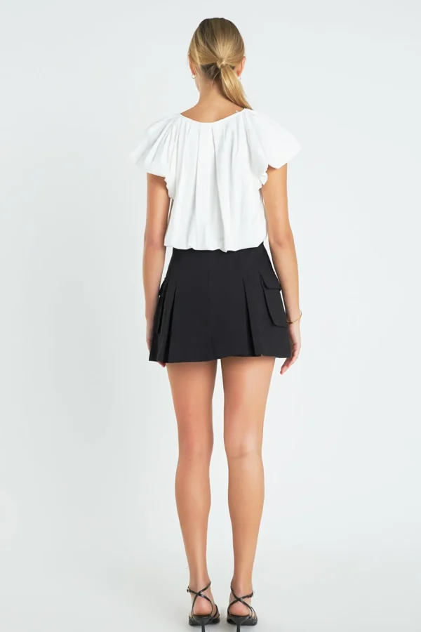 ENGLISH FACTORY Tops*- Dolman Short-Sleeve Shirt WHITE