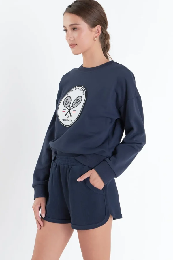 ENGLISH FACTORY Shorts & Skorts | Tops*- Dolphin Shorts NAVY