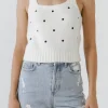 ENGLISH FACTORY Tops*- Dot Sweater Tank Top