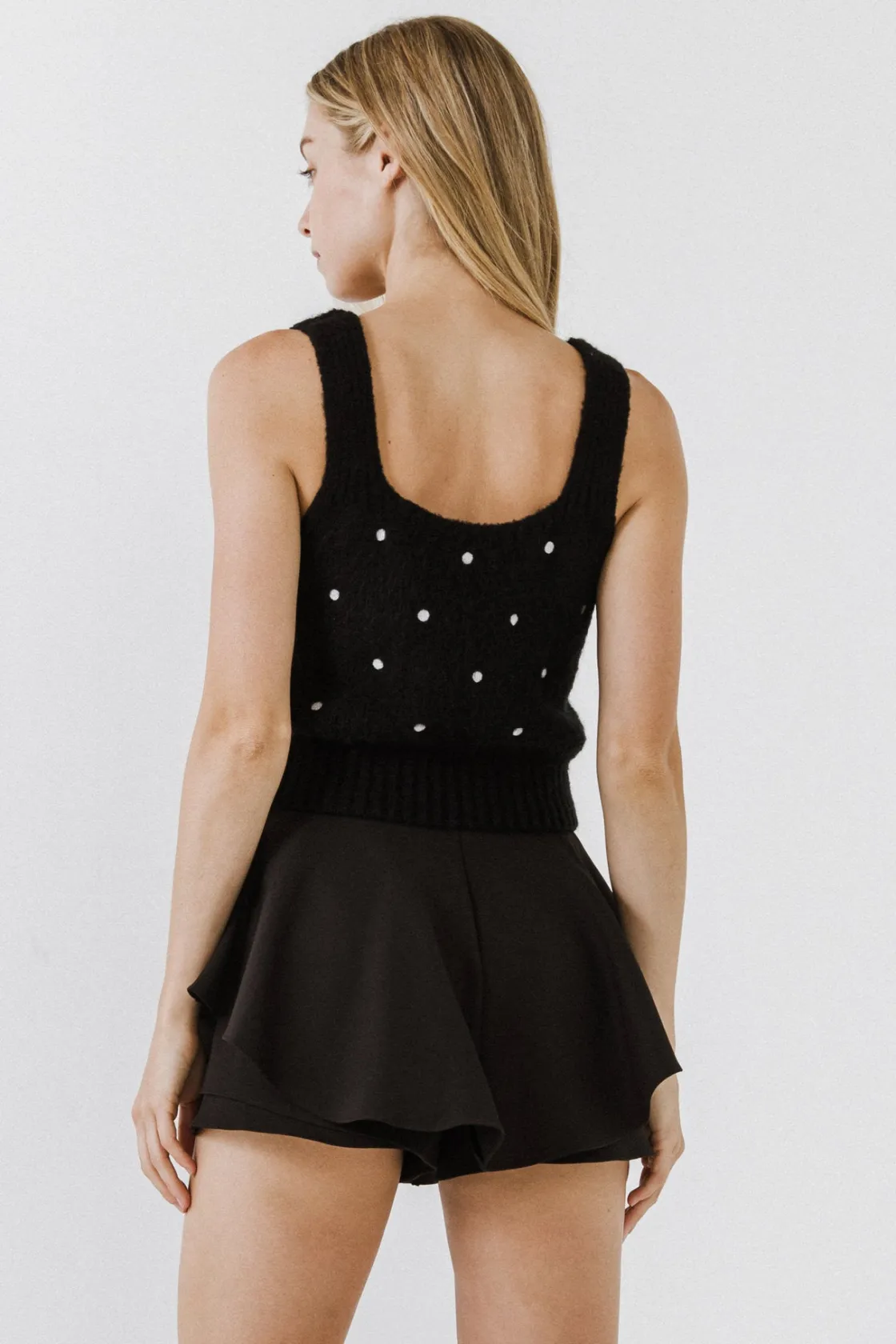 english_factory__dot_swea_8.webp ENGLISH FACTORY Tops*- Dot Sweater Tank Top